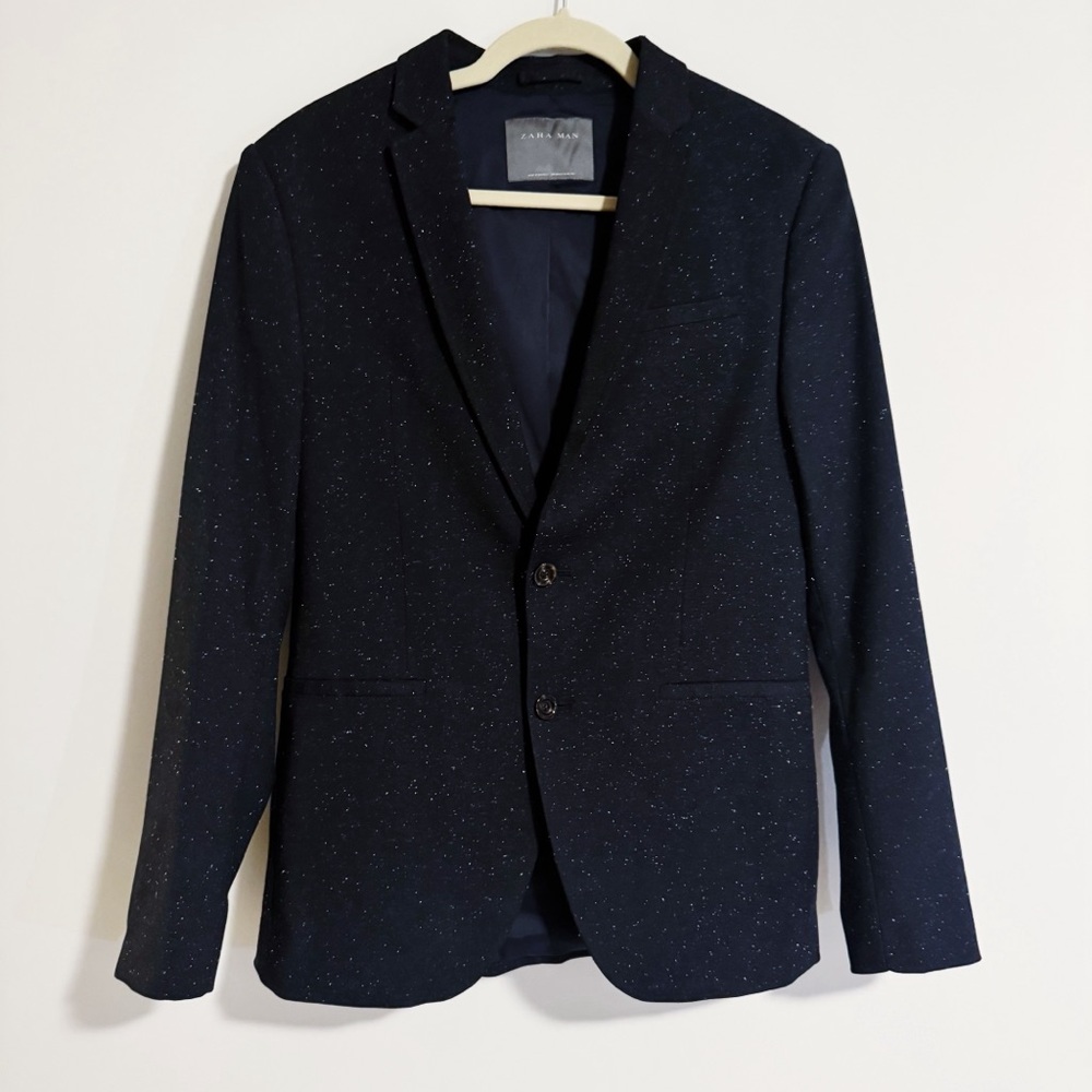 Zara - Navy Speckled Blazer